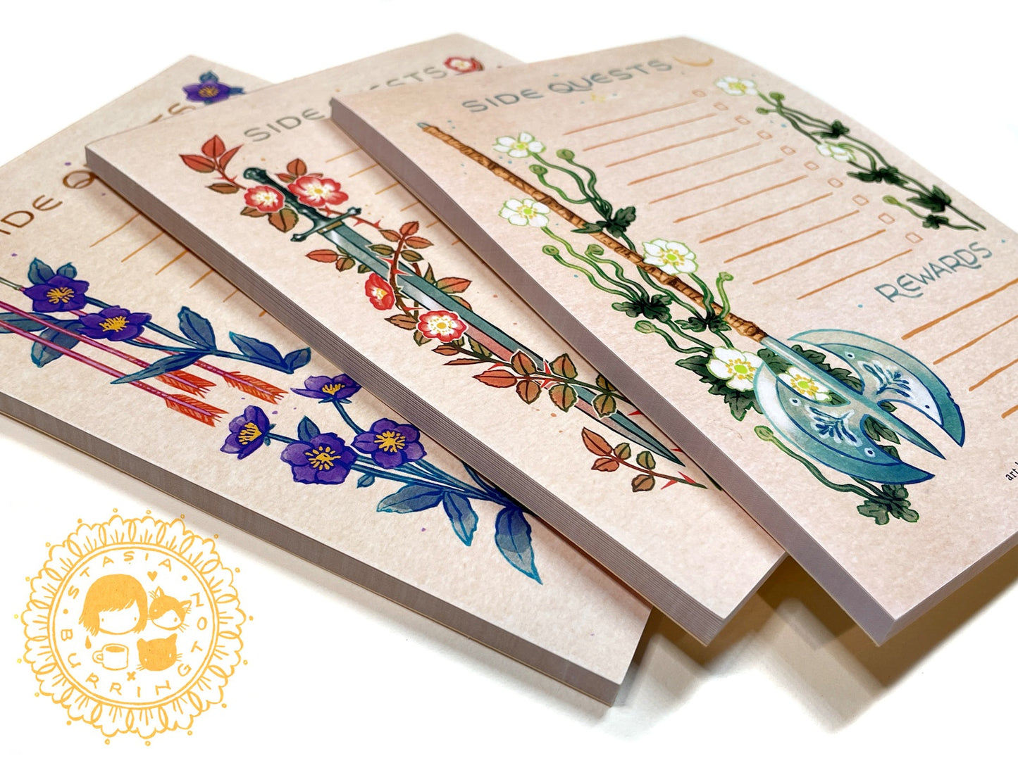 Stasia Burrington Side Quest Notepad